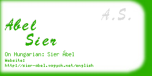abel sier business card