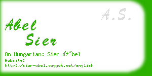 abel sier business card